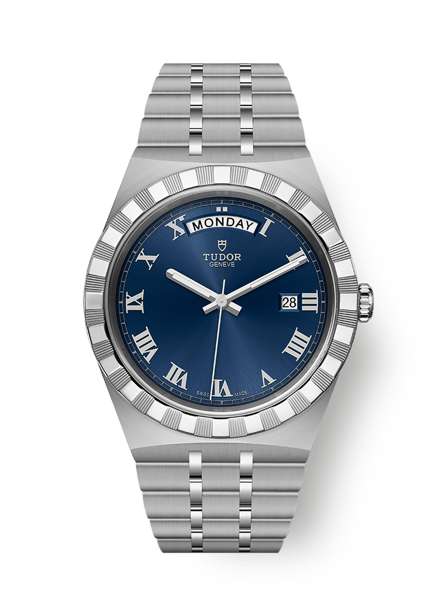 Tudor Royal Day-Date 41 Stainless Steel / Blue - Roman — Ref. 28600