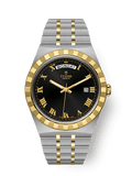 Tudor Royal Day-Date 41 Stainless Steel / Yellow Gold / Black - Roman — Ref. 28603