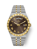 Tudor Royal Day-Date 41 Stainless Steel / Yellow Gold / Chocolate - Roman — Ref. 28603