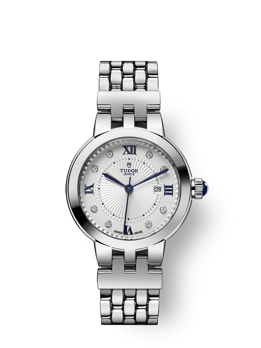 Tudor Clair de Rose 30 Stainless Steel / Silver-Diamond / Bracelet — Ref. 35500