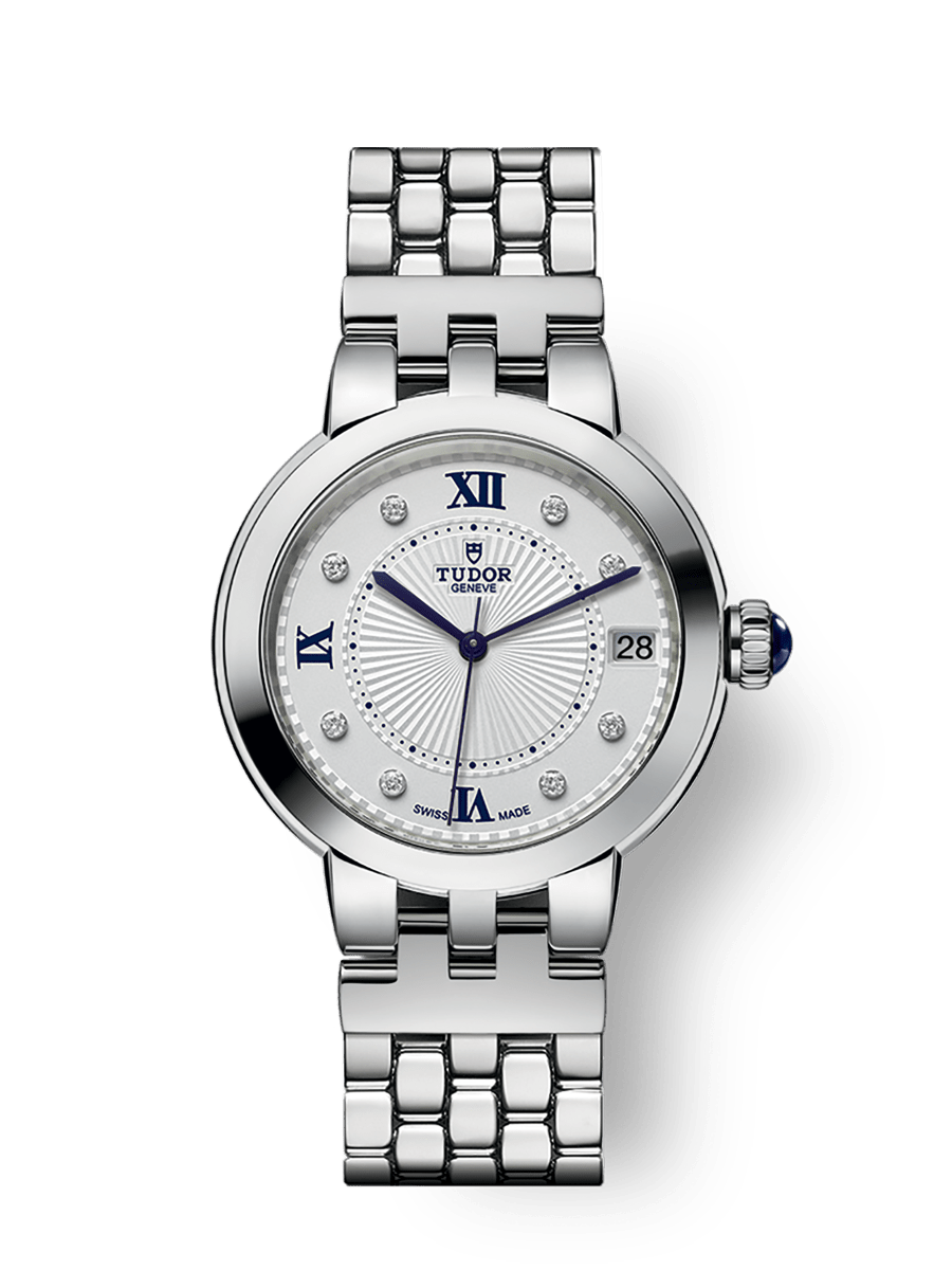 Tudor Clair de Rose 34 Stainless Steel / Silver-Diamond / Bracelet — Ref. 35800