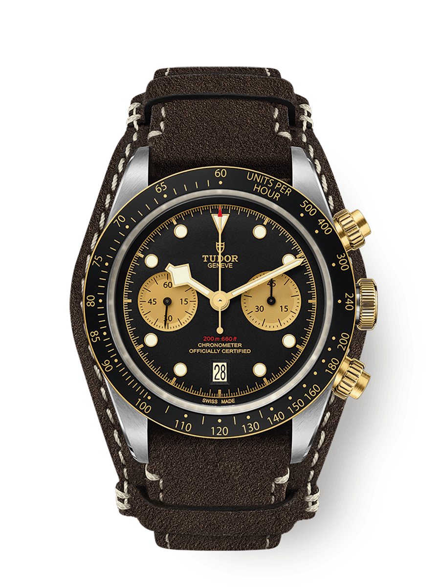 Tudor Heritage Black Bay Chronograph S&G / Black / Bund — Ref. 79363N
