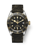 Tudor Heritage Black Bay Black S&G / Stainless Steel / Yellow Gold / Black / Strap — Ref. 79733N