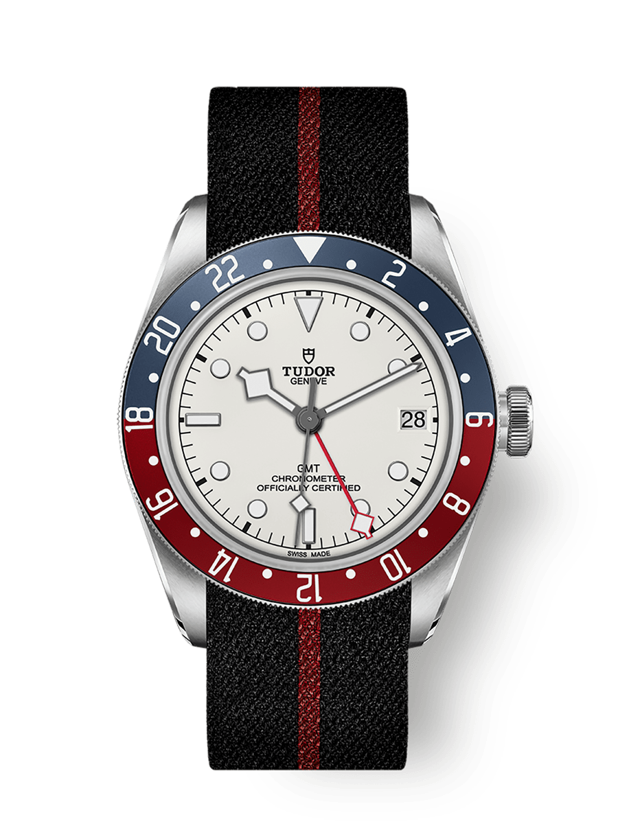 Tudor Black Bay GMT Stainless Steel / White / Fabric — Ref. 79830RB