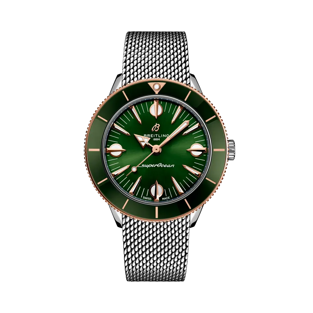 Breitling Superocean Heritage '57 Highlands Stainless steel & 18k red gold - Green — Ref. U10340361L1A1