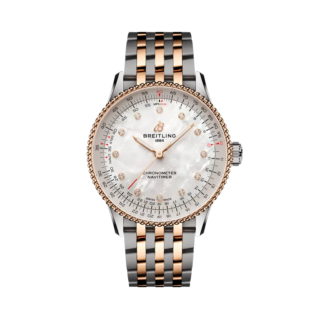 Breitling Navitimer Automatic 36 Stainless steel & 18k red gold - Mother-of-pearl — Ref. U17327211A1U1
