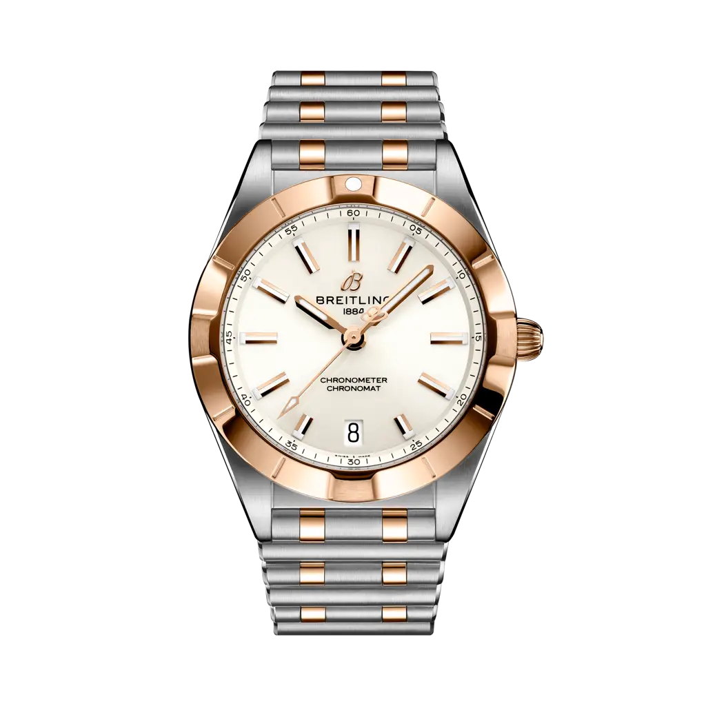 Breitling Chronomat 32 Stainless Steel / Red Gold / White / Rouleaux — Ref. U77310101A1U1