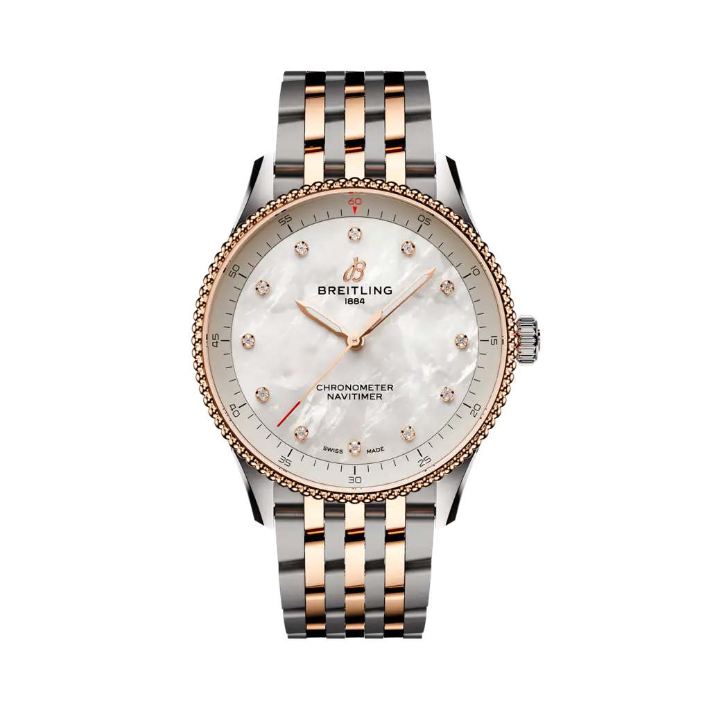 Breitling Navitimer 32 Stainless steel & 18k red gold - Mother-of-pearl — Ref. U77320E61A1U1