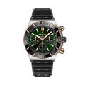 Breitling Super Chronomat B01 44 Stainless Steel - Red Gold / Green / Rubber Rouleaux — Ref. UB0136251L1S1