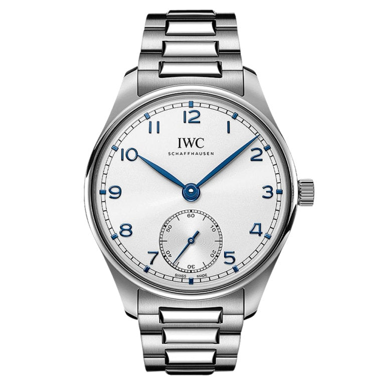 IWC Portugieser Automatic 40 Stainless Steel / Silver - Blue / Bracelet — Ref. IW358312
