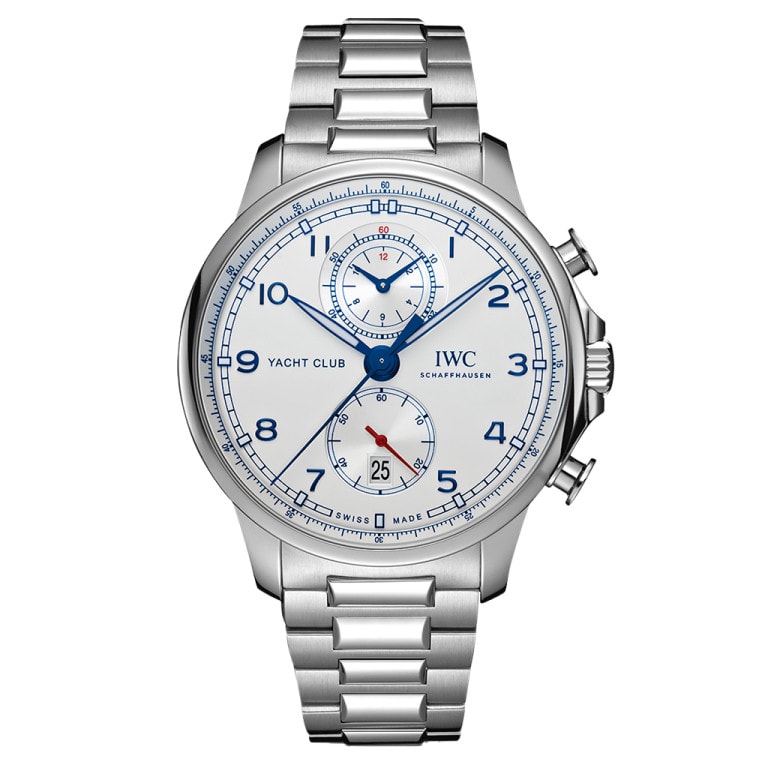 IWC Portugieser Yacht Club Chronograph Stainless Steel / Silver / Bracelet — Ref. IW390702