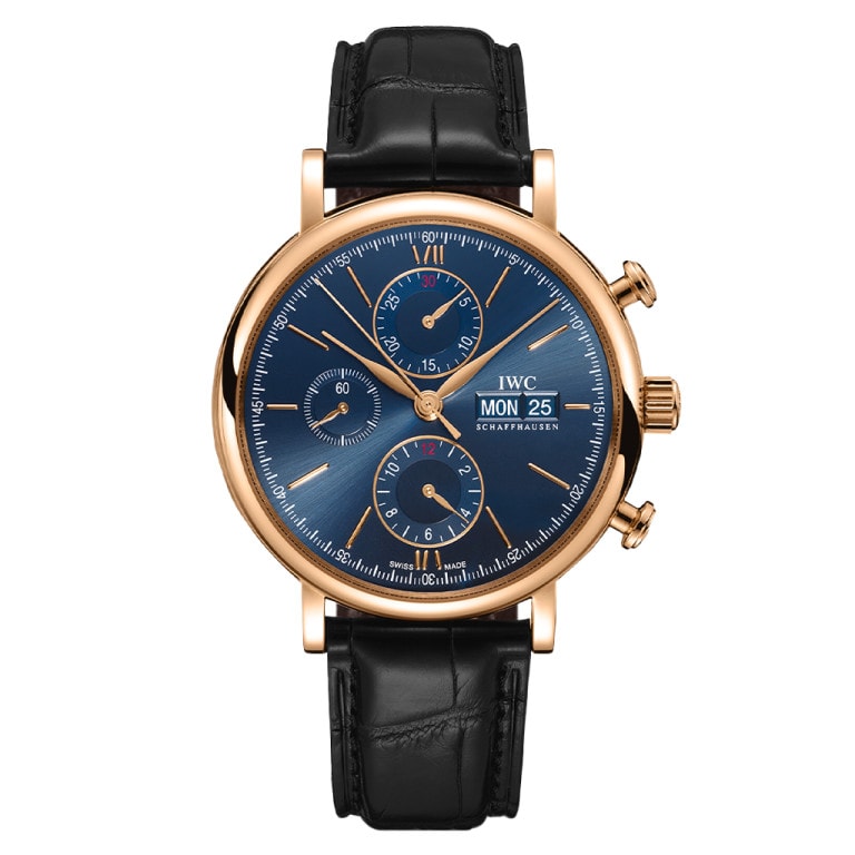 IWC Portofino Chronograph Red Gold / Blue — Ref. IW391035