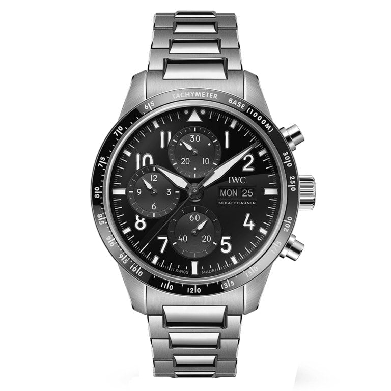 IWC IW3883-04 Pilot's Watch Performance Chronograph Titanium / Black / Bracelet — Ref. IW388304