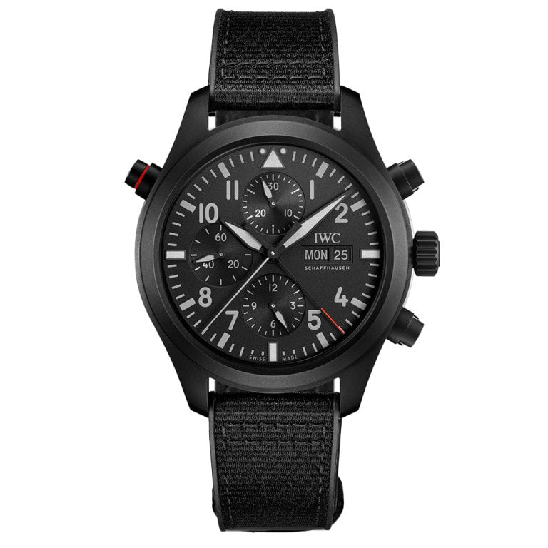 IWC Pilot's Watch Double Chronograph Top Gun Ceratanium — Ref. IW371815