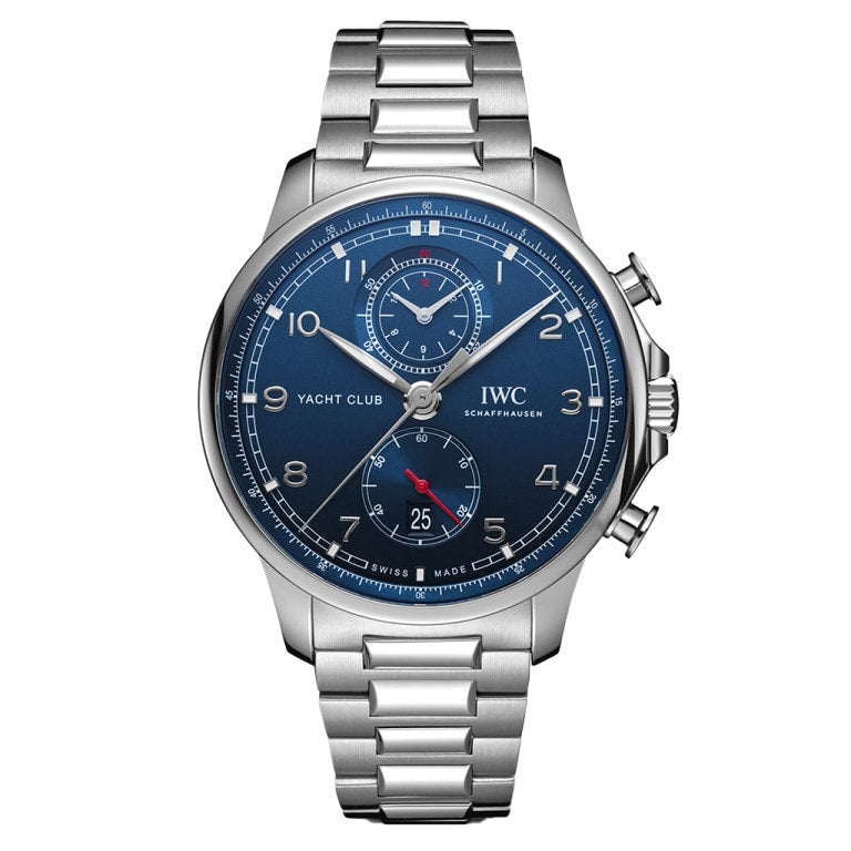 IWC Portugieser Yacht Club Chronograph Stainless Steel / Blue / Bracelet — Ref. IW390701
