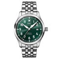 IWC IW3282-06 Pilot's Watch Mark XX Stainless Steel / Green / Bracelet — Ref. IW328206