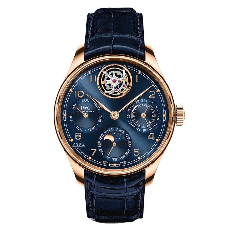 IWC Portuguese Perpetual Calendar Tourbillon Platinum / Silver — Ref. IW504504