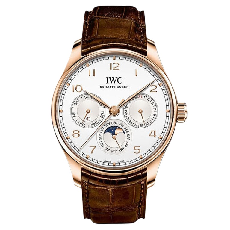 IWC Portugieser Perpetual Calendar 42 Red Gold / Silver / Alligator — Ref. IW344202