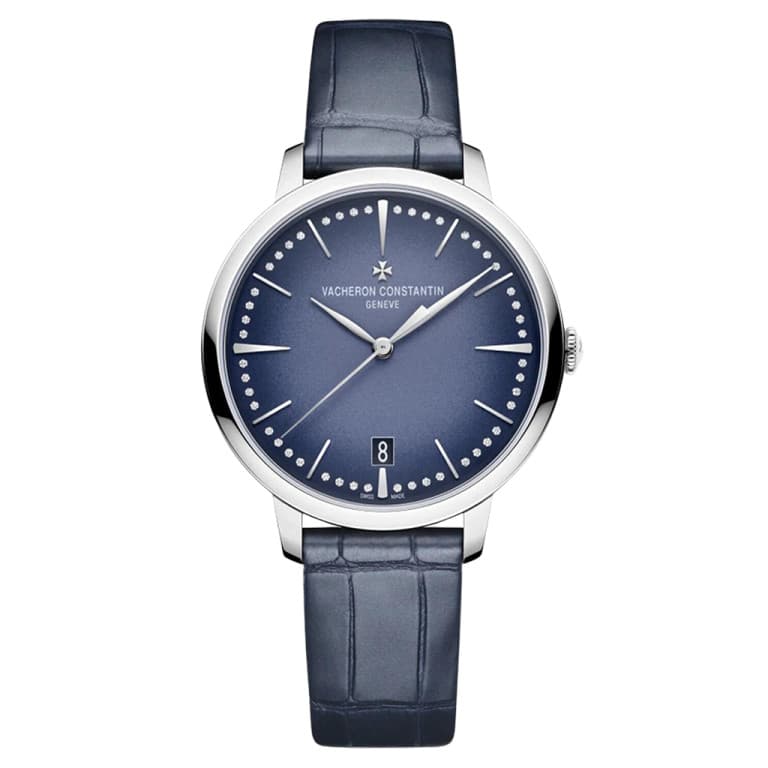 Vacheron Constantin Patrimony 4110U/000G-B906 / White gold / Blue dial