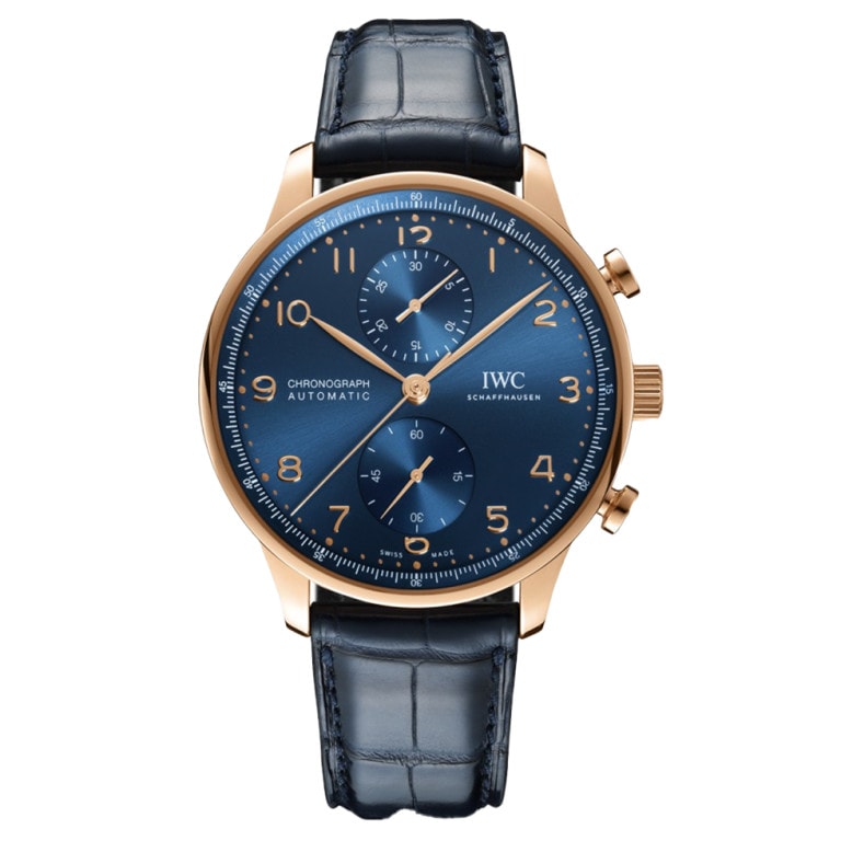 IWC Portugieser Chronograph Red Gold / Blue / Boutique Edition — Ref. IW371614