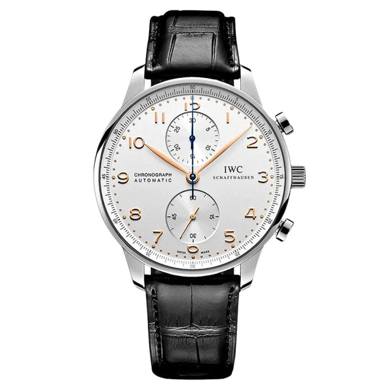 IWC Portugieser Chronograph Stainless Steel / Silver - Rose — Ref. IW371604