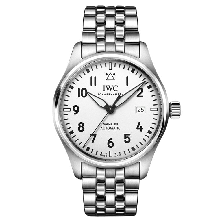 IWC IW3282-08 Pilot's Watch Mark XX Stainless Steel / White / Bracelet — Ref. IW328208