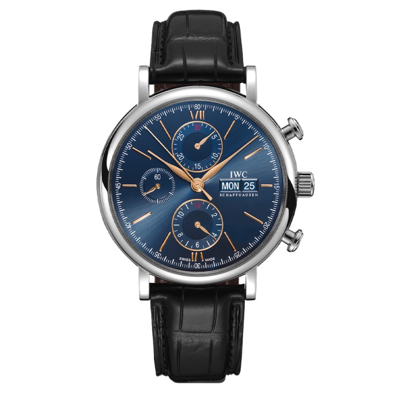 IWC Portofino Chronograph Stainless Steel / Blue — Ref. IW391036