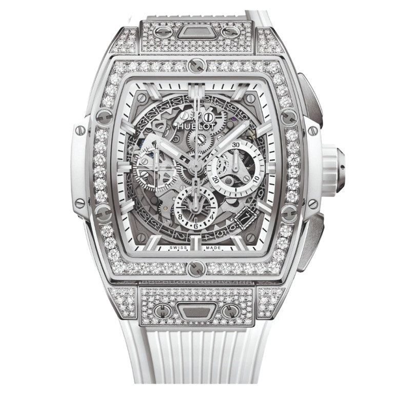 Hublot 642.NE.2010.RW.1604 - Spirit of Big Bang Titanium White Pave 42mm Transparent