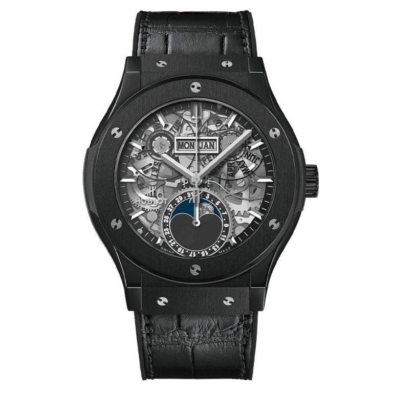 Hublot 547.CX.0170.LR - Classic Fusion Aerofusion Moonphase Black Magic 42mm Transparent