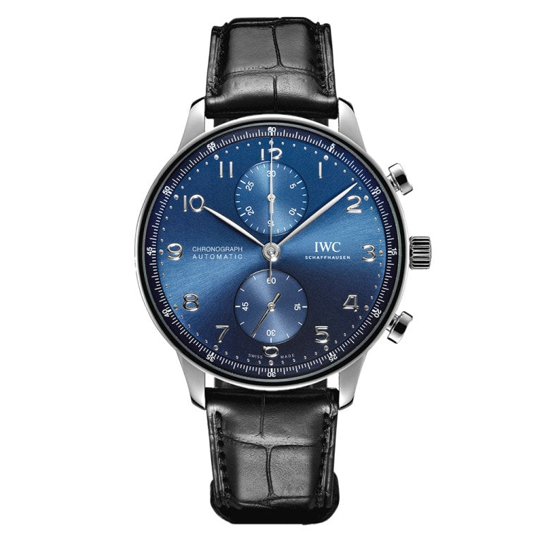 IWC Portugieser Chronograph Stainless Steel / Blue — Ref. IW371606