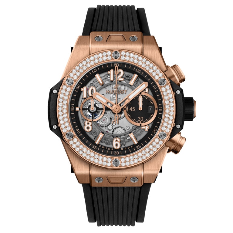 Hublot 441.OX.1181.RX.1104 - Big Bang Unico King Gold Diamonds 42mm Transparent