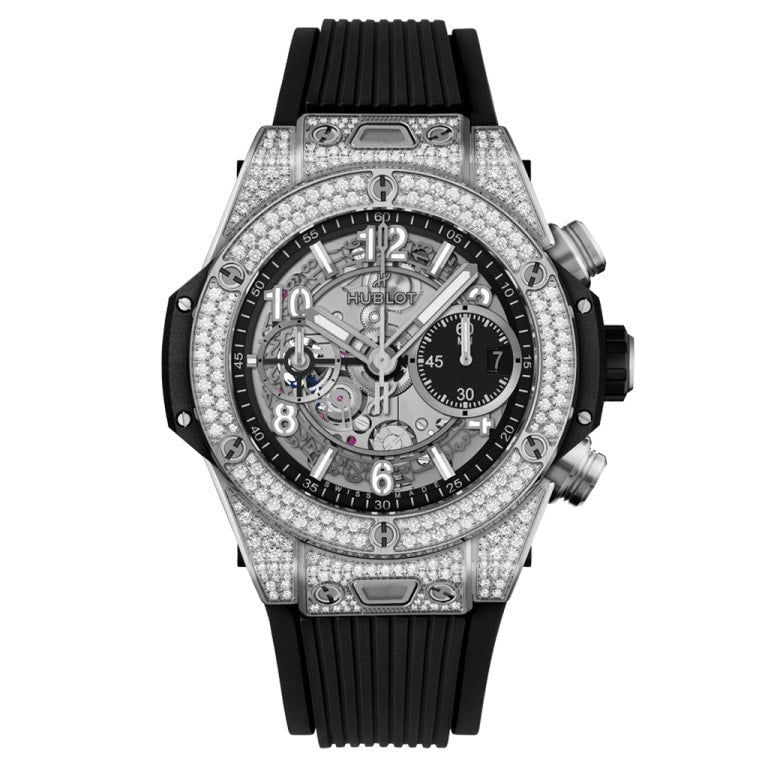 Hublot 441.NX.1171.RX.1704 - Big Bang Unico Titanium Pave 42mm Transparent