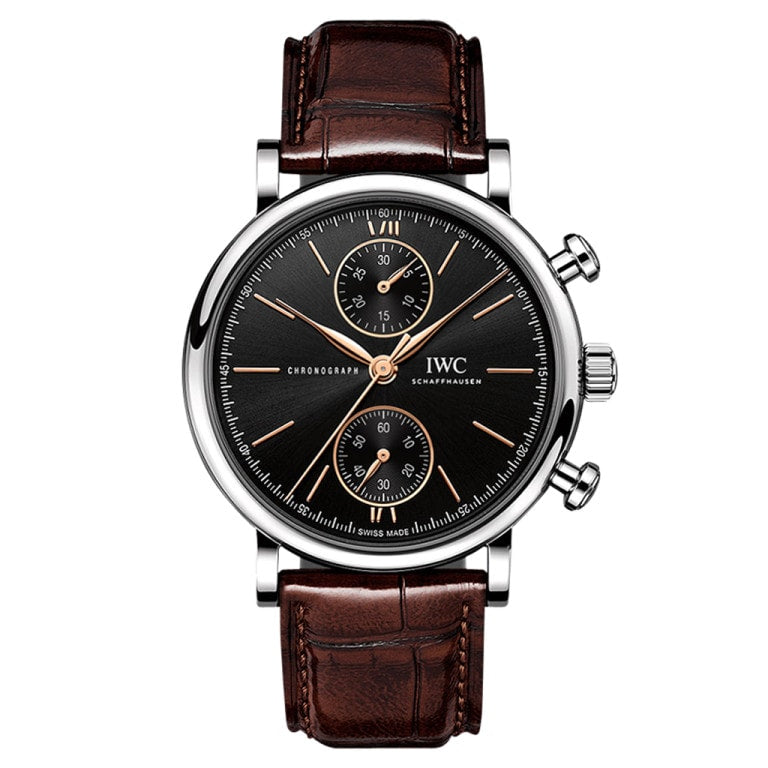 IWC Portofino Chronograph 39 Stainless Steel / Black — Ref. IW391404