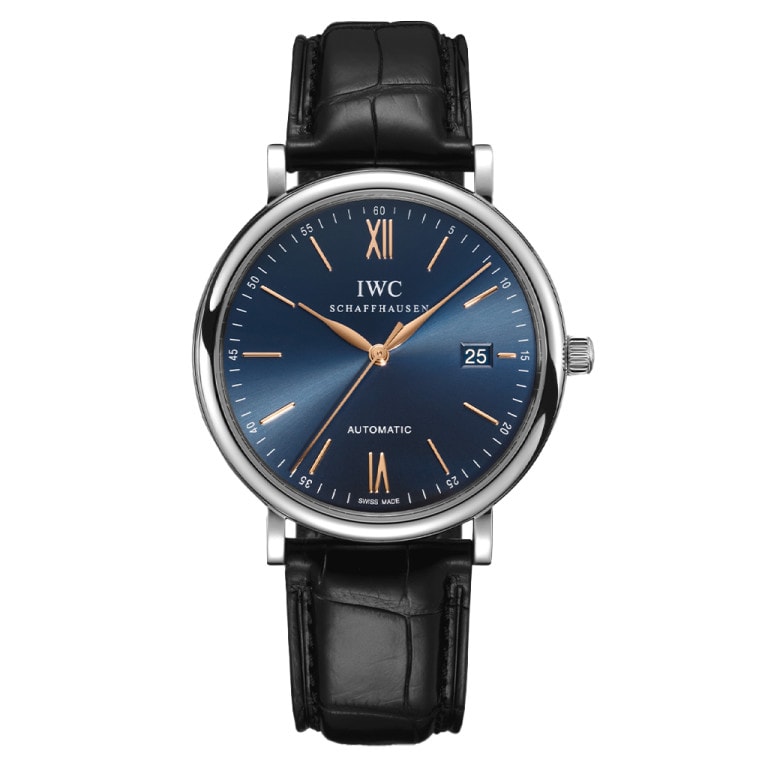 IWC Portofino Automatic Stainless Steel / Blue / Alligator — Ref. IW356523