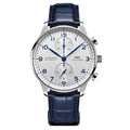 IWC Portugieser Chronograph Stainless Steel / Silver - Blue — Ref. IW371605
