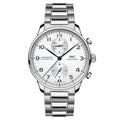 IWC Portugieser Chronograph Stainless Steel / Silver - Blue / Bracelet — Ref. IW371617