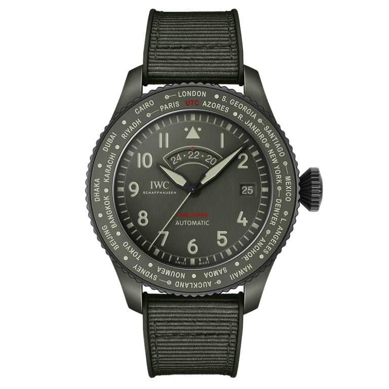 IWC IW3956-01 Pilot‰۪s Watch Timezoner Top Gun Woodland — Ref. IW395601