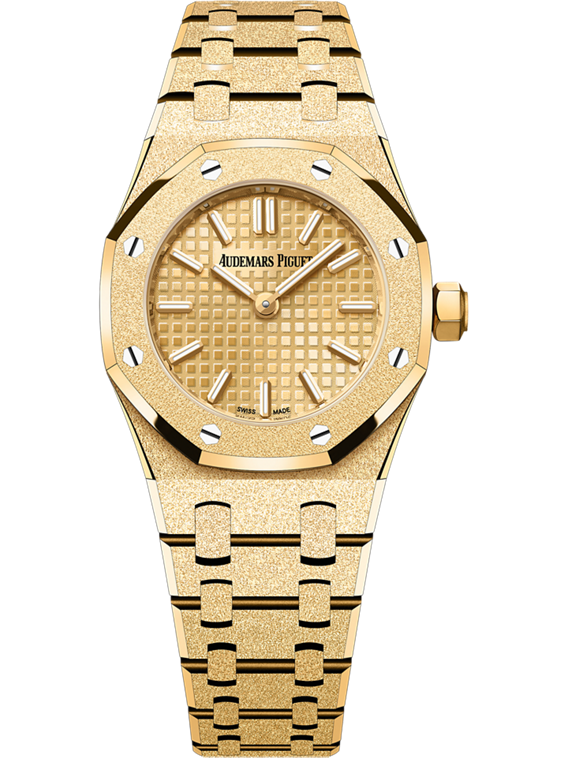 Audemars Piguet — Royal Oak Mini Frosted Gold Quartz — Yellow Gold