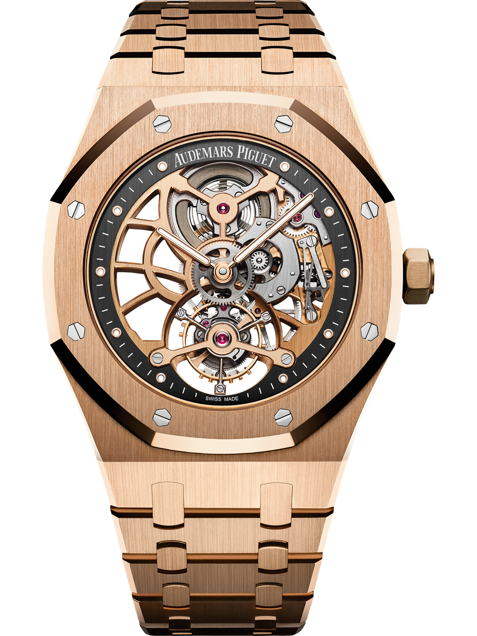 Audemars Piguet — Royal Oak Tourbillon Extra-Thin Openworked — Rose Gold