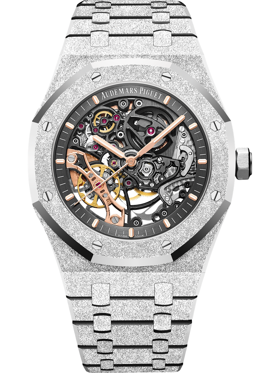 Audemars Piguet — Royal Oak Frosted Gold Double Balance Wheel Openworked — White Gold