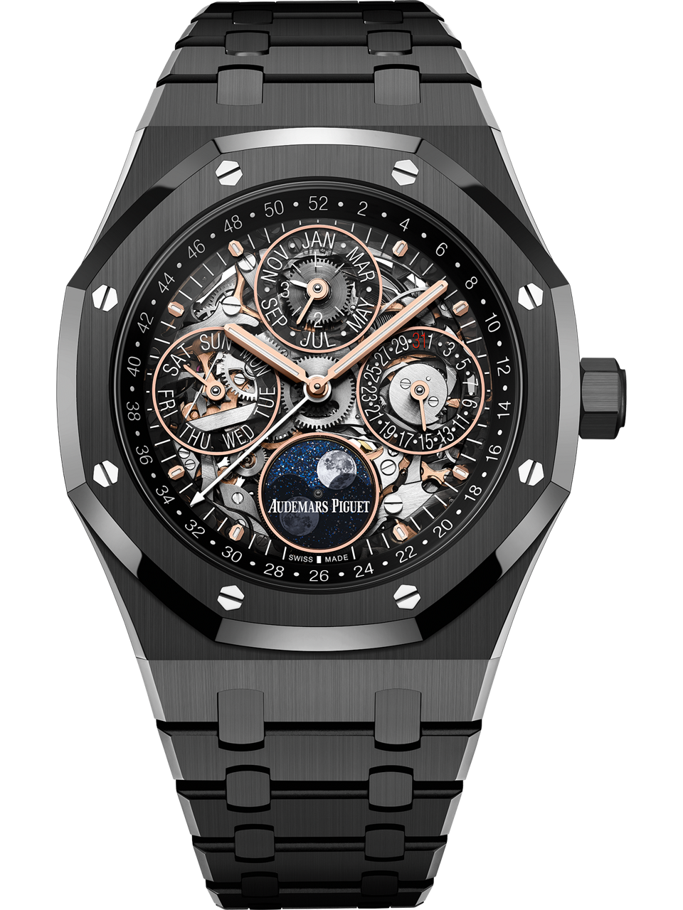 Audemars Piguet — Royal Oak Perpetual Calendar Openworked — Ceramic