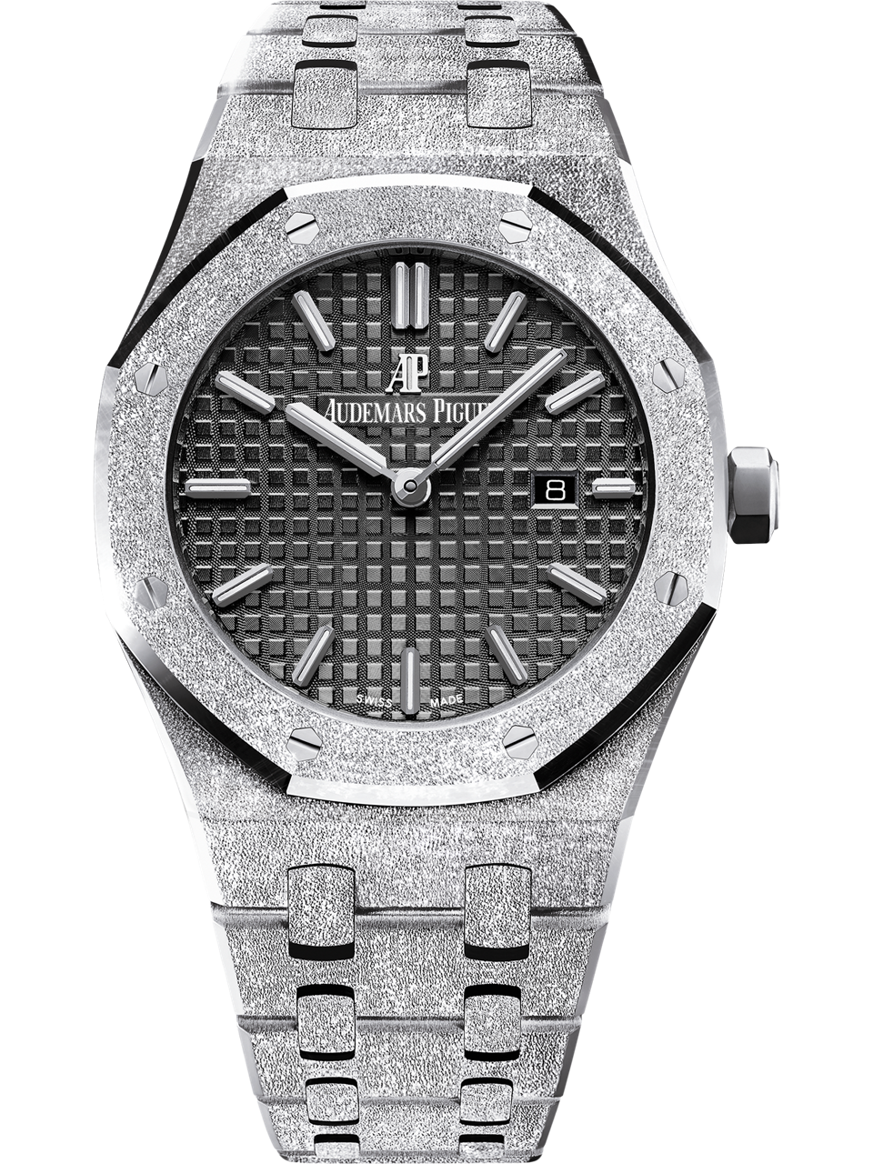 Audemars Piguet — Royal Oak Frosted Gold Quartz — White Gold