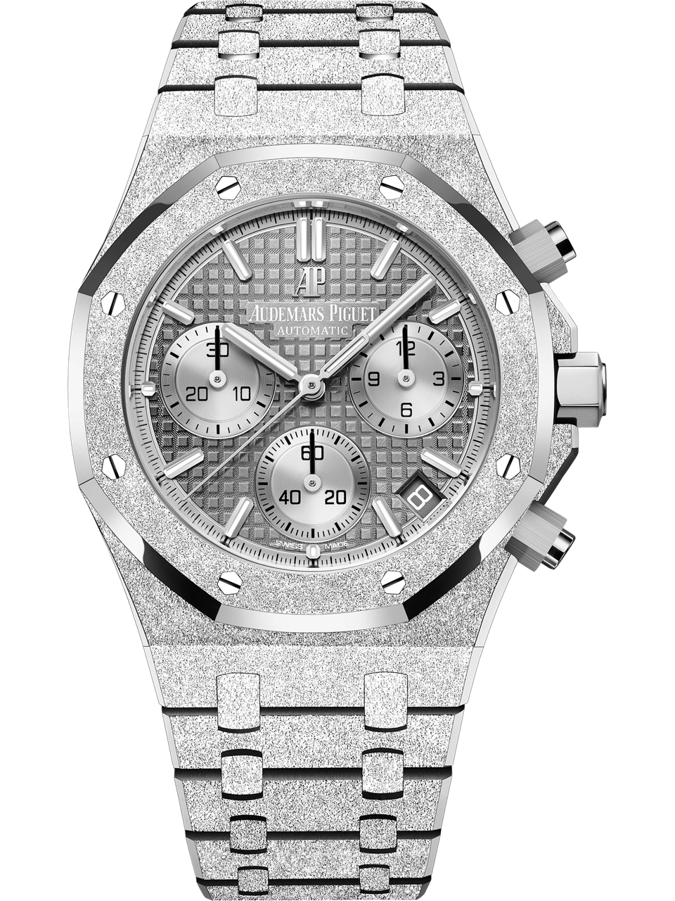 Audemars Piguet — Royal Oak Frosted Gold Selfwinding Chronograph — White Gold