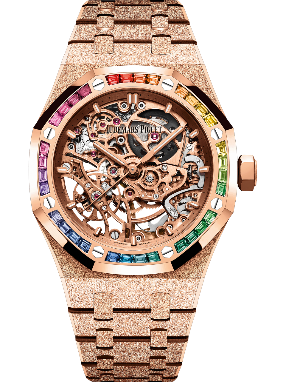 Audemars Piguet — Royal Oak Frosted Gold Double Balance Wheel Openworked — Rose Gold