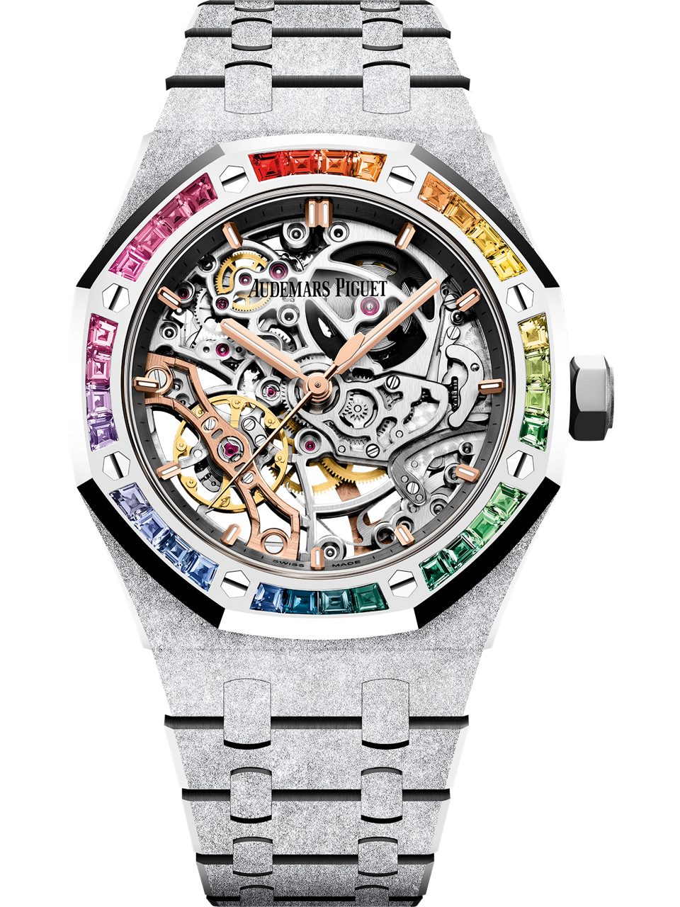Audemars Piguet — Royal Oak Frosted Gold Double Balance Wheel Openworked — White Gold