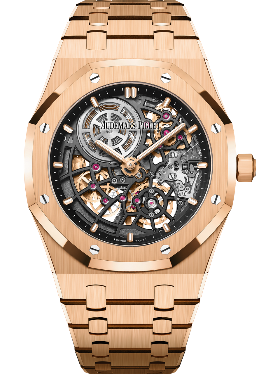 Audemars Piguet — Royal Oak "Jumbo" Extra-Thin Openworked — Rose Gold