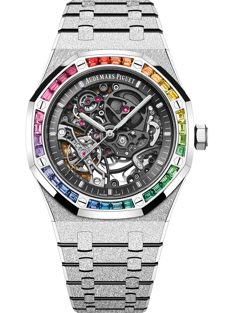 Audemars Piguet — Royal Oak Frosted Gold Double Balance Wheel Openworked — White Gold