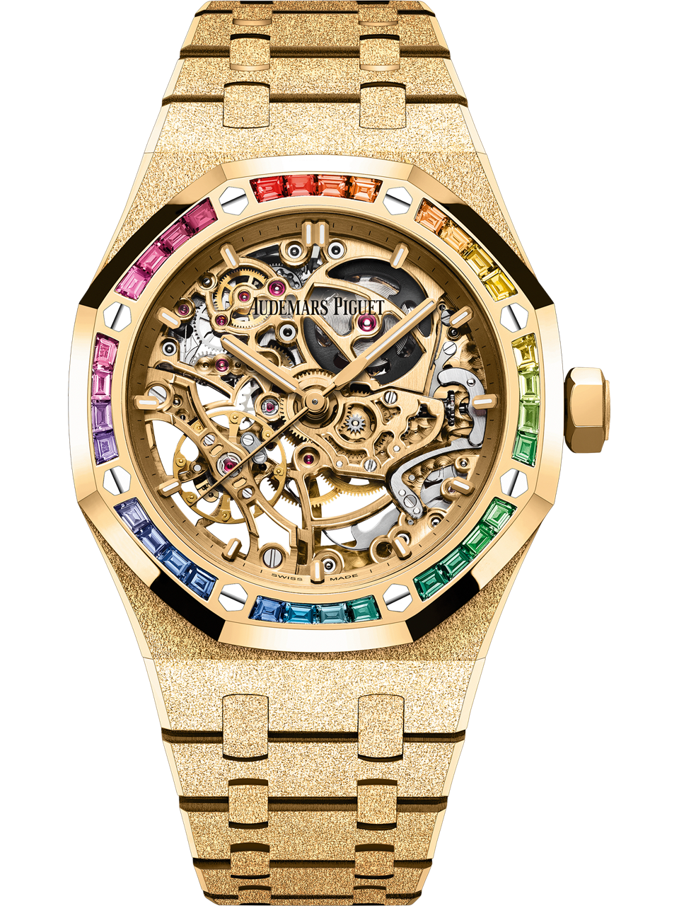 Audemars Piguet — Royal Oak Frosted Gold Double Balance Wheel Openworked — Yellow Gold